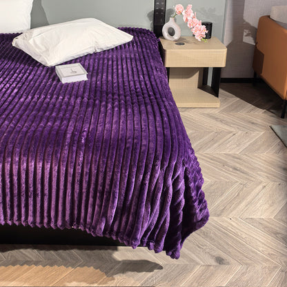 Ribbed Throws Fleece Blanket Chunky Cord Faux Fur Large Size Sofa Bed Corded