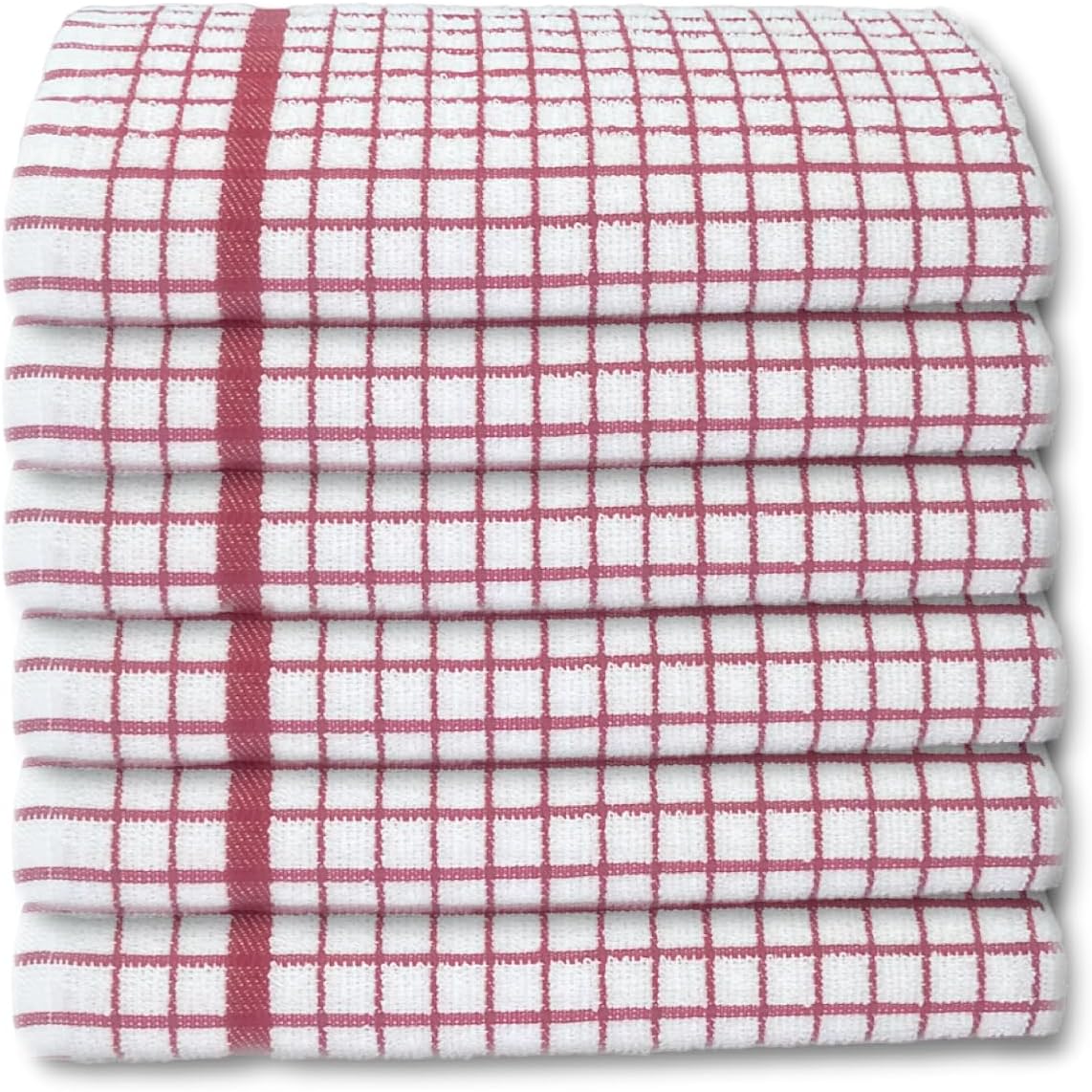 100% Cotton Terry Towelling Tea Towels | Pack of 6 | Kitchen Hand Towels Dish Cloth Super Absorbent Soft Touch