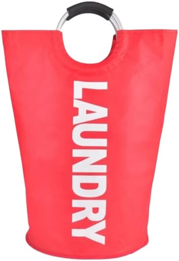 90L Large Collapsible Laundry Basket with Handles Large Washing Laundry Hamper Foldable Wash Bin Waterproof Clothes Bag Storage Bucket (6 Colors) for Bedroom & Bathroom