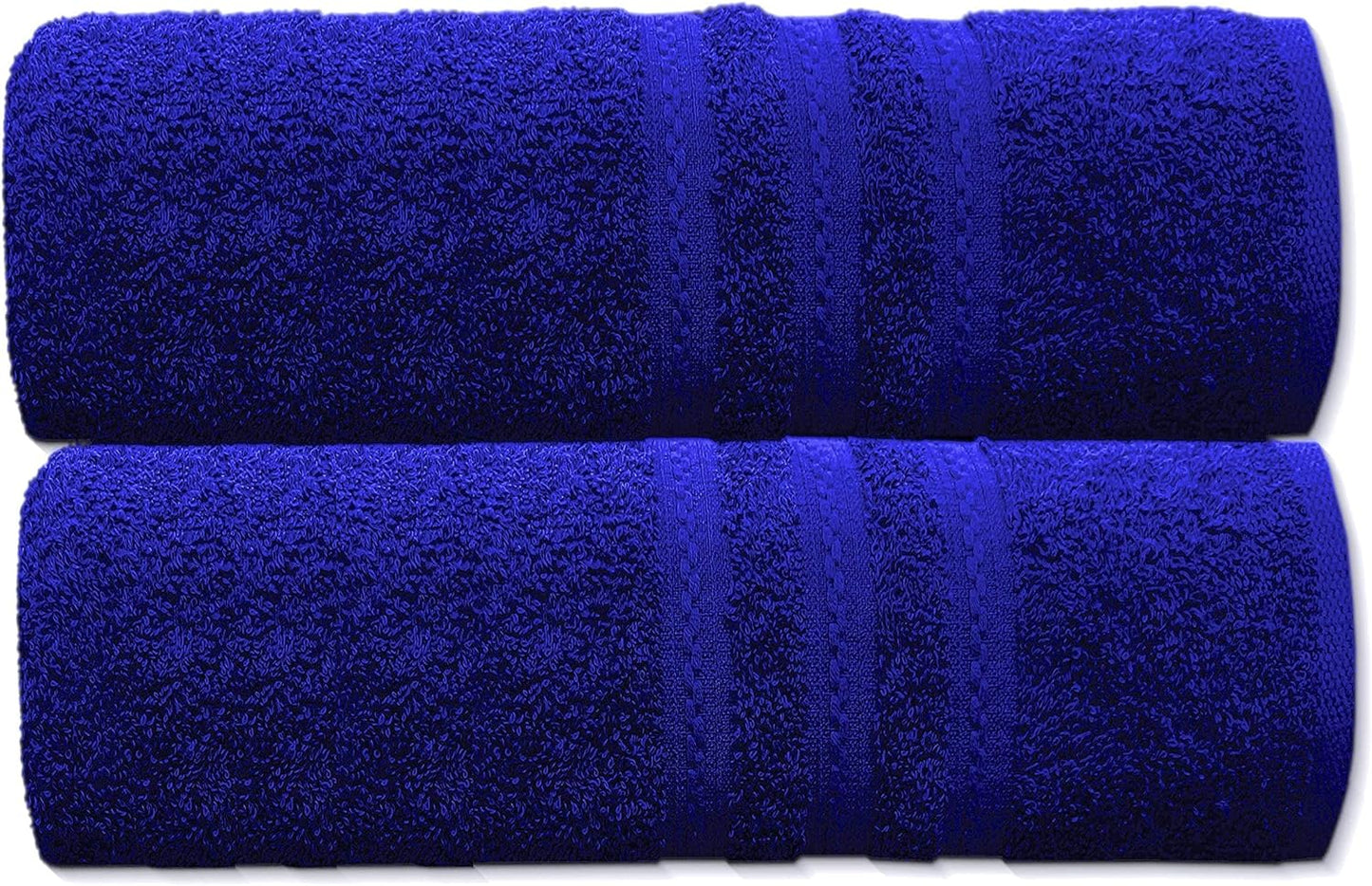 Pack of 2 Extra Large Jumbo Bath Sheets - Beach Towels 100% Cotton  Huge Size (85 x 200 cm)