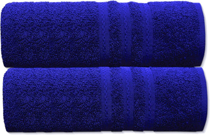 Pack of 2 Extra Large Jumbo Bath Sheets - Beach Towels 100% Cotton  Huge Size (85 x 200 cm)