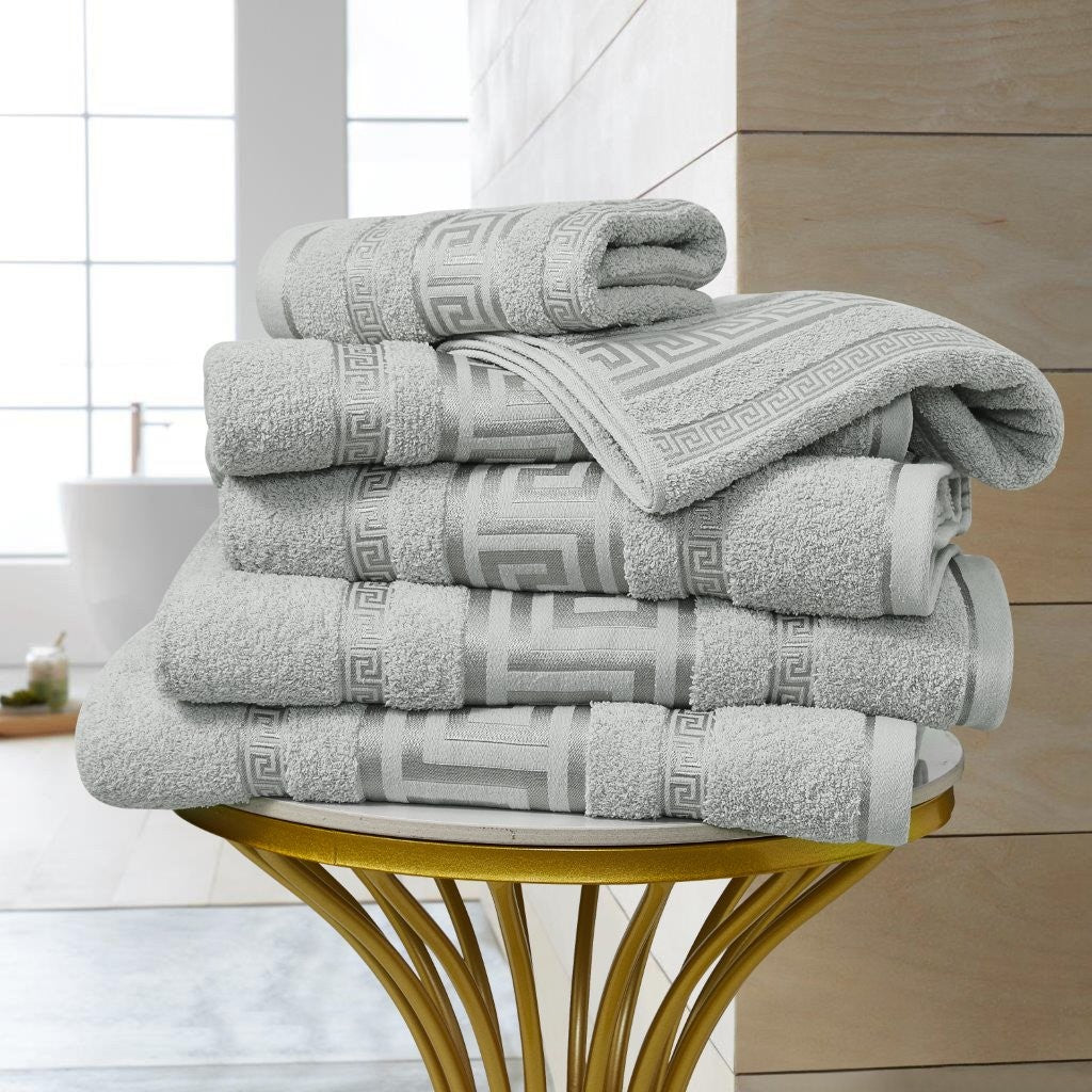 Regent Greek Towels – 100% Egyptian Cotton Towel Set – Luxury Hotel Quality Bath Towels – Soft & Absorbent – Large, Hand & Face Towels – Quick Dry –Bath Sheet, Bath Towel, Face Towel, Jumbo Bath Sheet