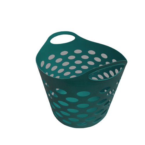 30L Plastic Laundry Basket With Handles Flexi Large Storage Round Hipster Hamper For Clothes Nursery & Home Organisation 13 Colours