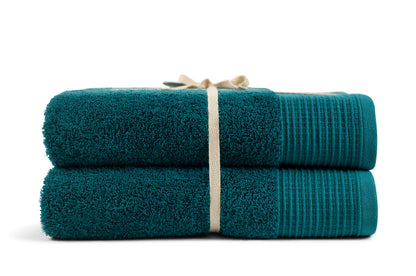 Blue Lagoon 100% Pure Organic Cotton Bath Towel gift ribboned 630 GSM