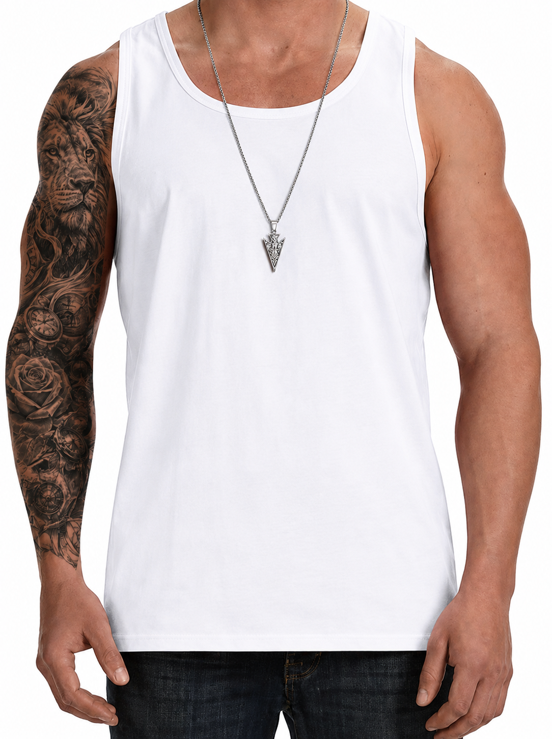 Men's Cotton Vest Tops Sleeveless Gym Tank Tops