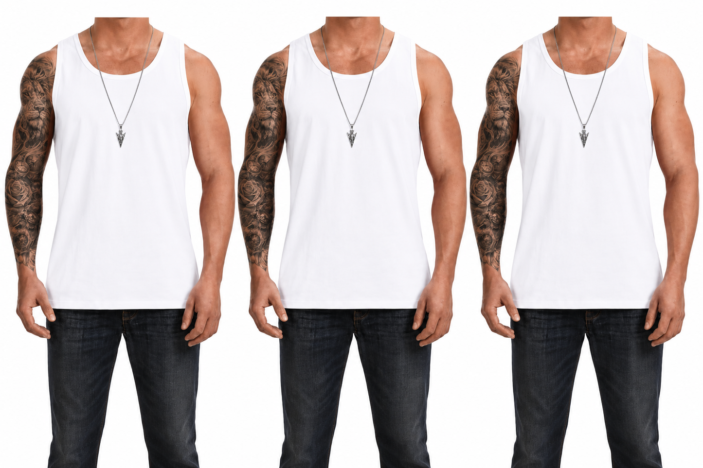 Men's Cotton Vest Tops Sleeveless Gym Tank Tops