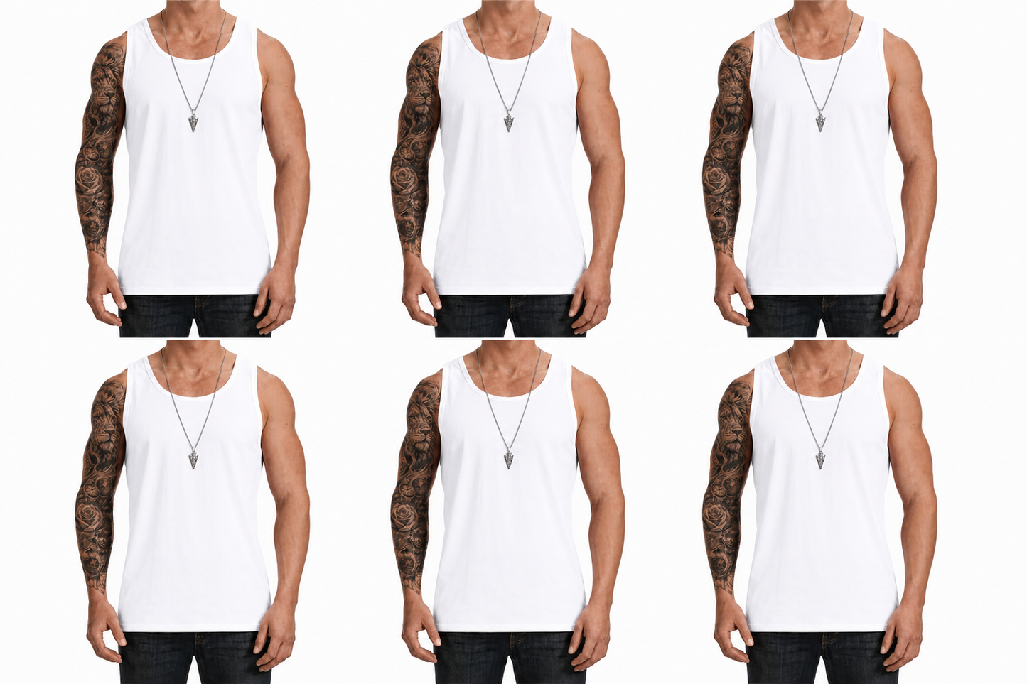 Men's Cotton Vest Tops Sleeveless Gym Tank Tops