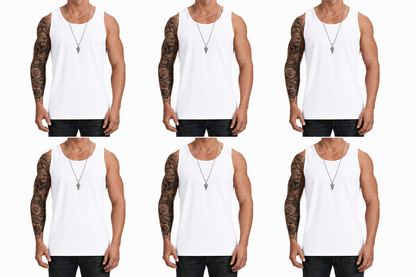 Men's Cotton Vest Tops Sleeveless Gym Tank Tops