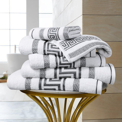 Regent Greek Towels – 100% Egyptian Cotton Towel Set – Luxury Hotel Quality Bath Towels – Soft & Absorbent – Large, Hand & Face Towels – Quick Dry –Bath Sheet, Bath Towel, Face Towel, Jumbo Bath Sheet