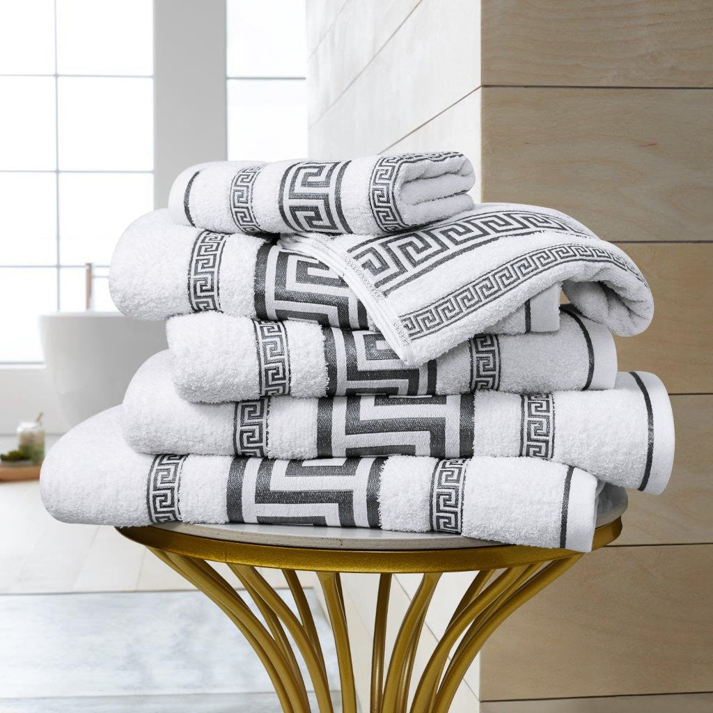 Regent Greek Towels – 100% Egyptian Cotton Towel Set – Luxury Hotel Quality Bath Towels – Soft & Absorbent – Large, Hand & Face Towels – Quick Dry –Bath Sheet, Bath Towel, Face Towel, Jumbo Bath Sheet