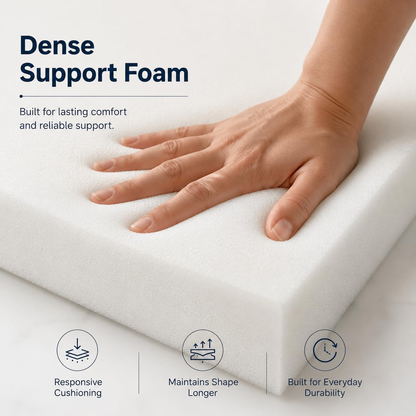 High Density Upholstery Foam Sheet Cut to Any Size Cushions Seat Pads Sofa