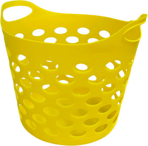 30L Plastic Laundry Basket With Handles Flexi Large Storage Round Hipster Hamper For Clothes Nursery & Home Organisation 13 Colours