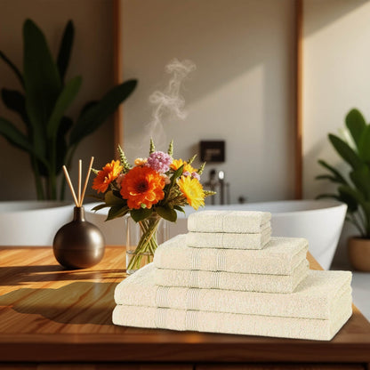 6 Piece 500GSM Luxury Cotton Towel Bale Set — 2 Face Cloths, 2 Hand Towels, 2 Bath Towels available in 13 colours