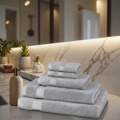 5 Piece 700GSM Bamboo Towel Bale Set matching bathroom collection