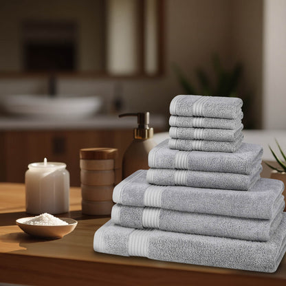 9 Piece 700GSM Bamboo Towel Set - Complete Ultimate Bamboo Collection