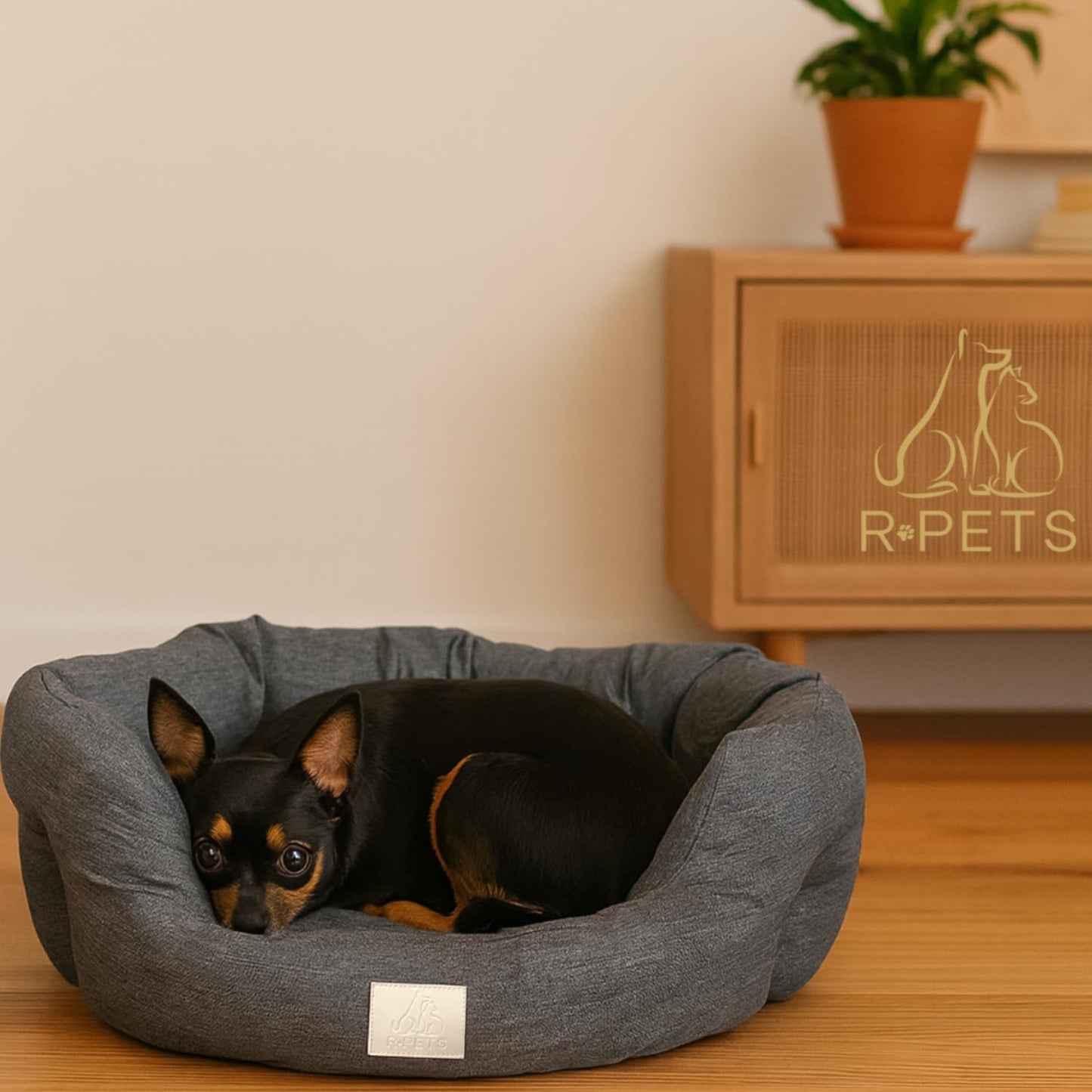 Calming Dog Bed Anti-Anxiety Donut Cat Puppy Bed Fluffy Washable Non-Slip S M L