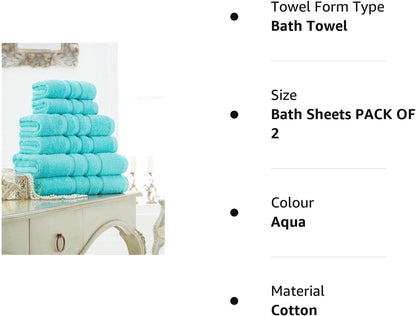 Luxury ZERO TWIST 100% Egyptian Cotton Super Soft 600 GSM Towels Hand Bath Towels Set