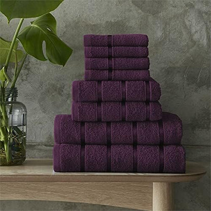 Egyptian Cotton Bath Towels Super Absorbent Quick Dry Extra Soft Hand & Face Towels 8 pcs Bale Set