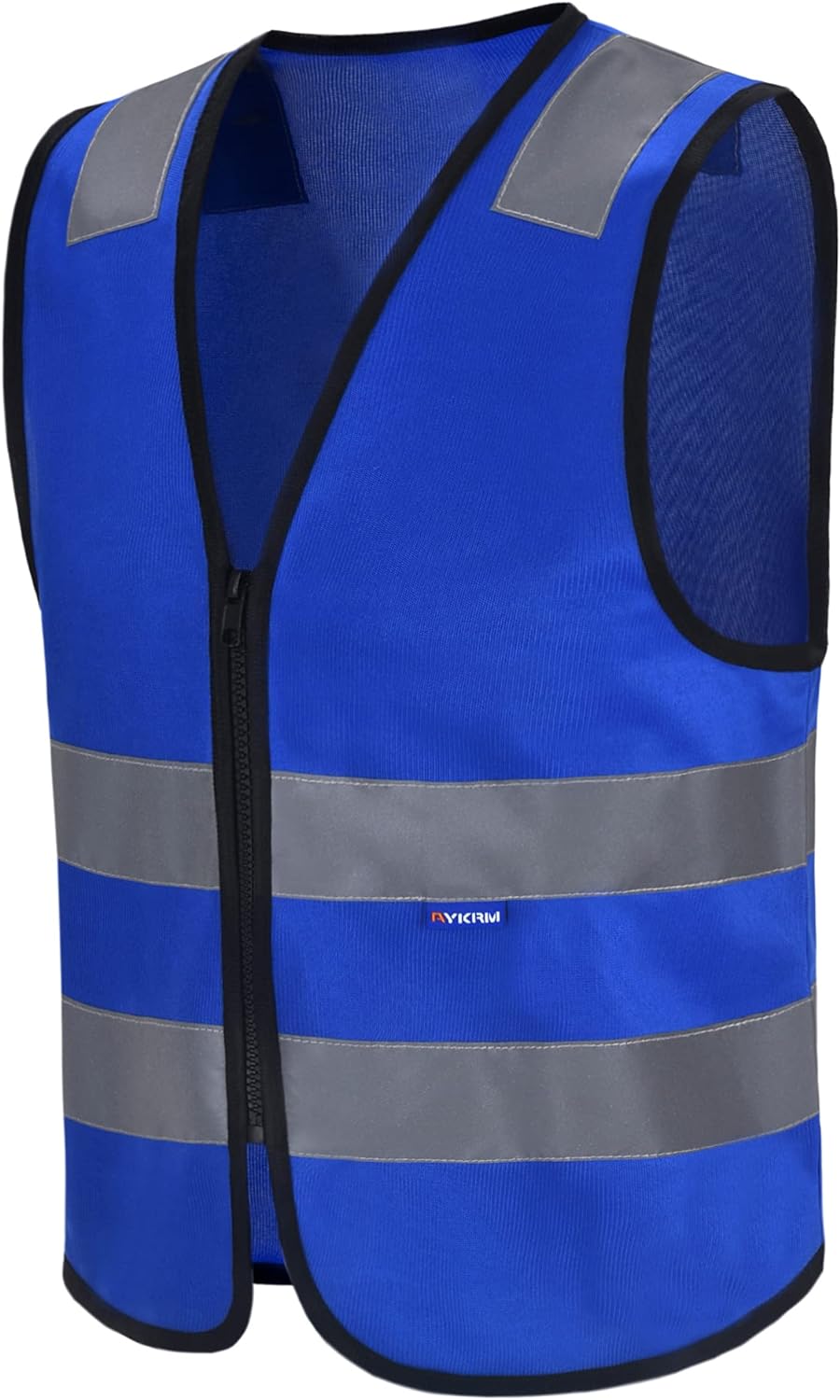 Zipped High Visibility Hi Viz Vest Waistcoat high vis Safety hi vis vest For Men's and Women's Lightweight and Comfortable Safety Vests, Standard Size Reflective Safety Vest(XXS-XXL)