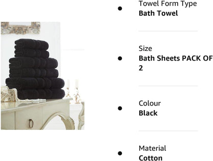 Luxury ZERO TWIST 100% Egyptian Cotton Super Soft 600 GSM Towels Hand Bath Towels Set