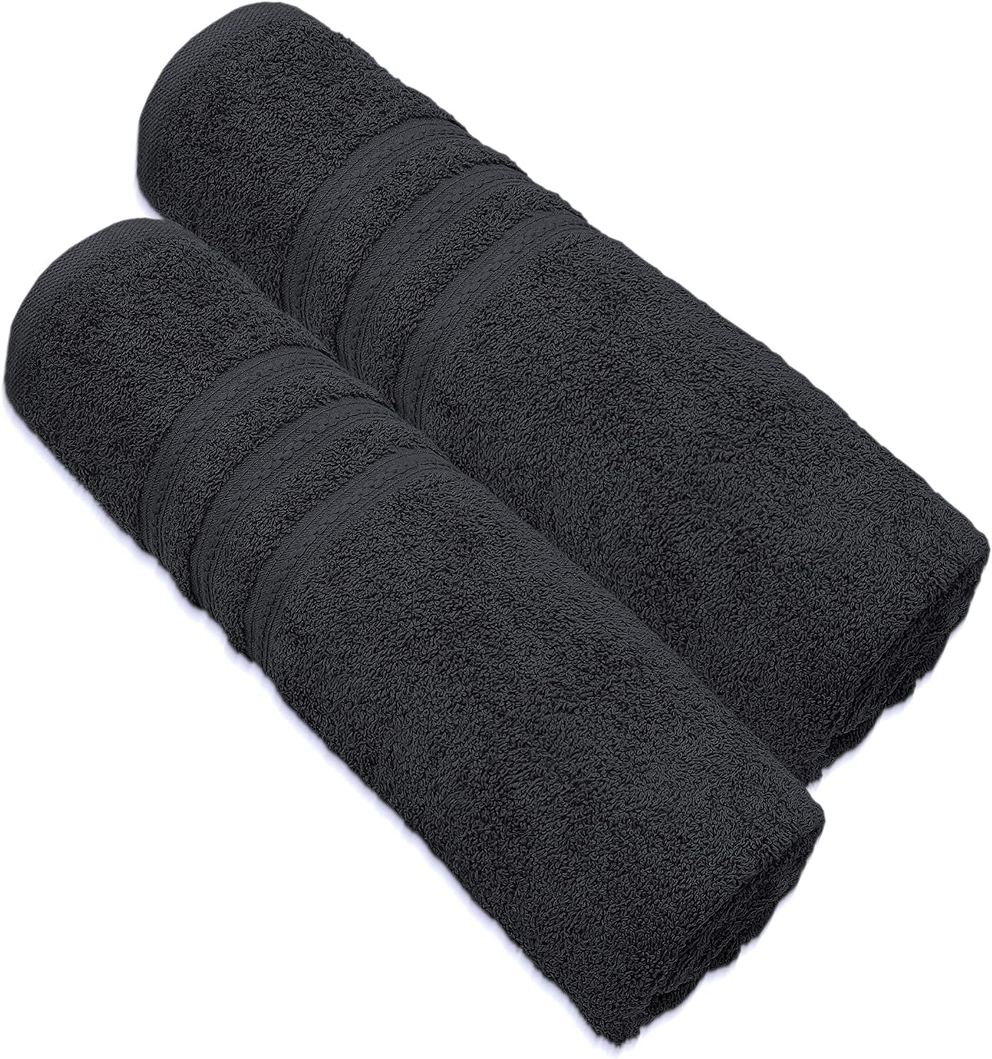 Pack of 2 Extra Large Jumbo Bath Sheets - Beach Towels 100% Cotton  Huge Size (85 x 200 cm)