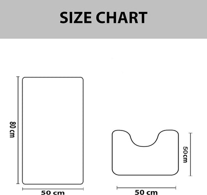 Cali Bubbles 2 Piece Bath Mat & Pedestal Set Non Slip Soft Absorbent Toilet Bathroom Mats Sets