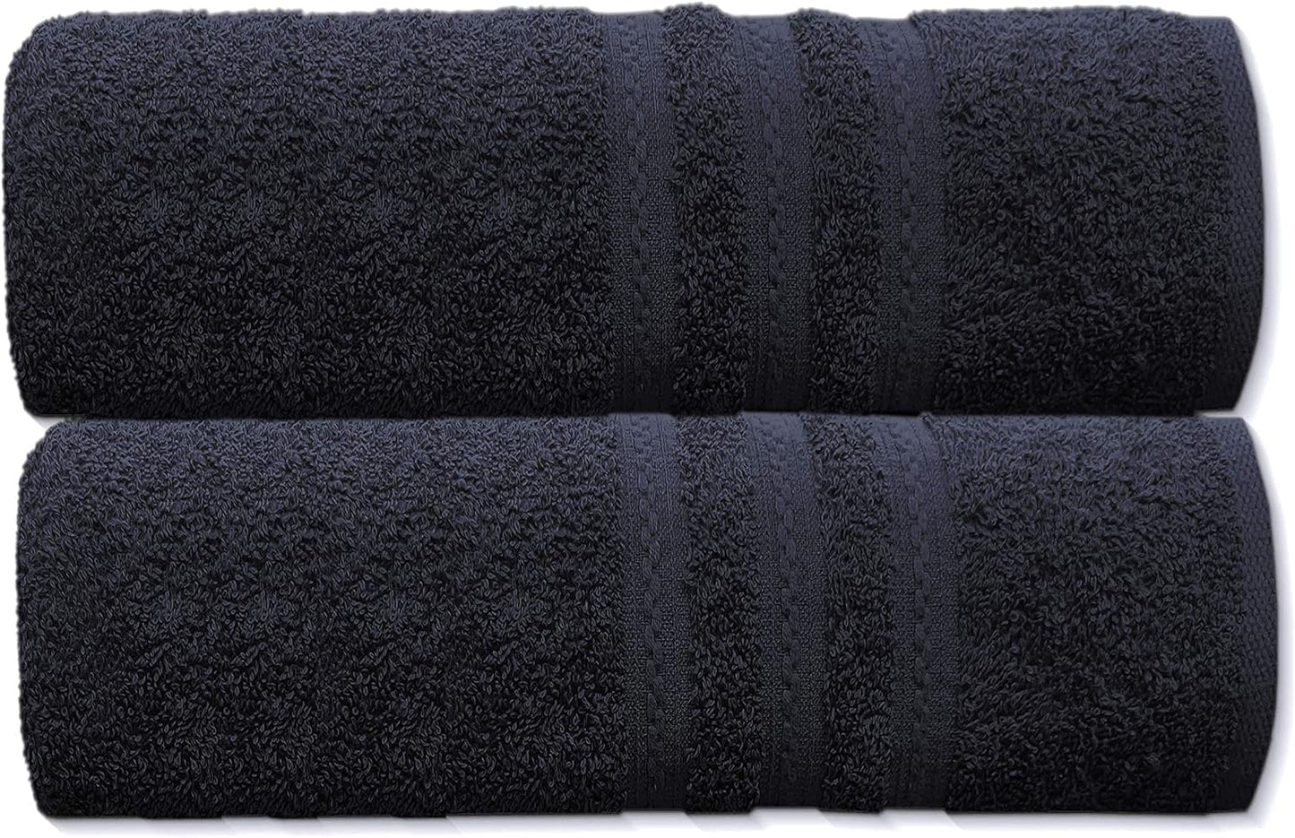 Pack of 2 Extra Large Jumbo Bath Sheets - Beach Towels 100% Cotton  Huge Size (85 x 200 cm)