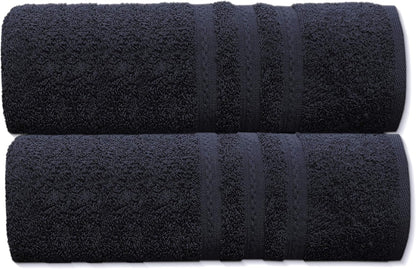 Pack of 2 Extra Large Jumbo Bath Sheets - Beach Towels 100% Cotton  Huge Size (85 x 200 cm)