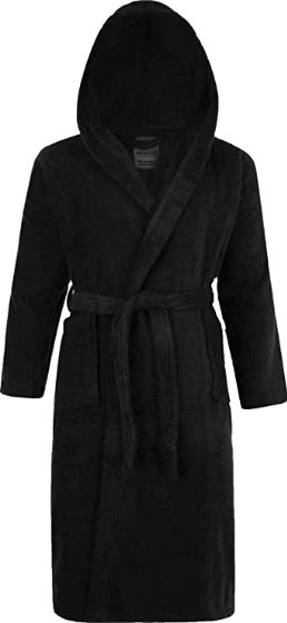 Mens Womens Hooded Bathrobe 100% Soft Cotton Terry Towelling Dressing Gown House Coat