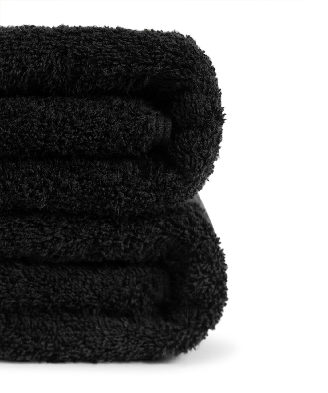 Black 100% Pure Organic Cotton Bath Towel folded 630 GSM