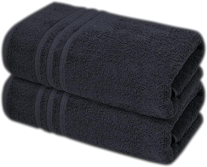 Pack of 2 Extra Large Jumbo Bath Sheets - Beach Towels 100% Cotton  Huge Size (85 x 200 cm)