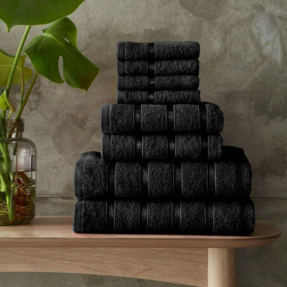Egyptian Cotton Bath Towels Super Absorbent Quick Dry Extra Soft Hand & Face Towels 8 pcs Bale Set