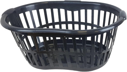 34L Hipster Plastic Laundry Basket with Handles Large Storage Hamper for Washing Clothes Fruits Vegitable Nursery & Home Storage Organisation MADE IN U.K.
