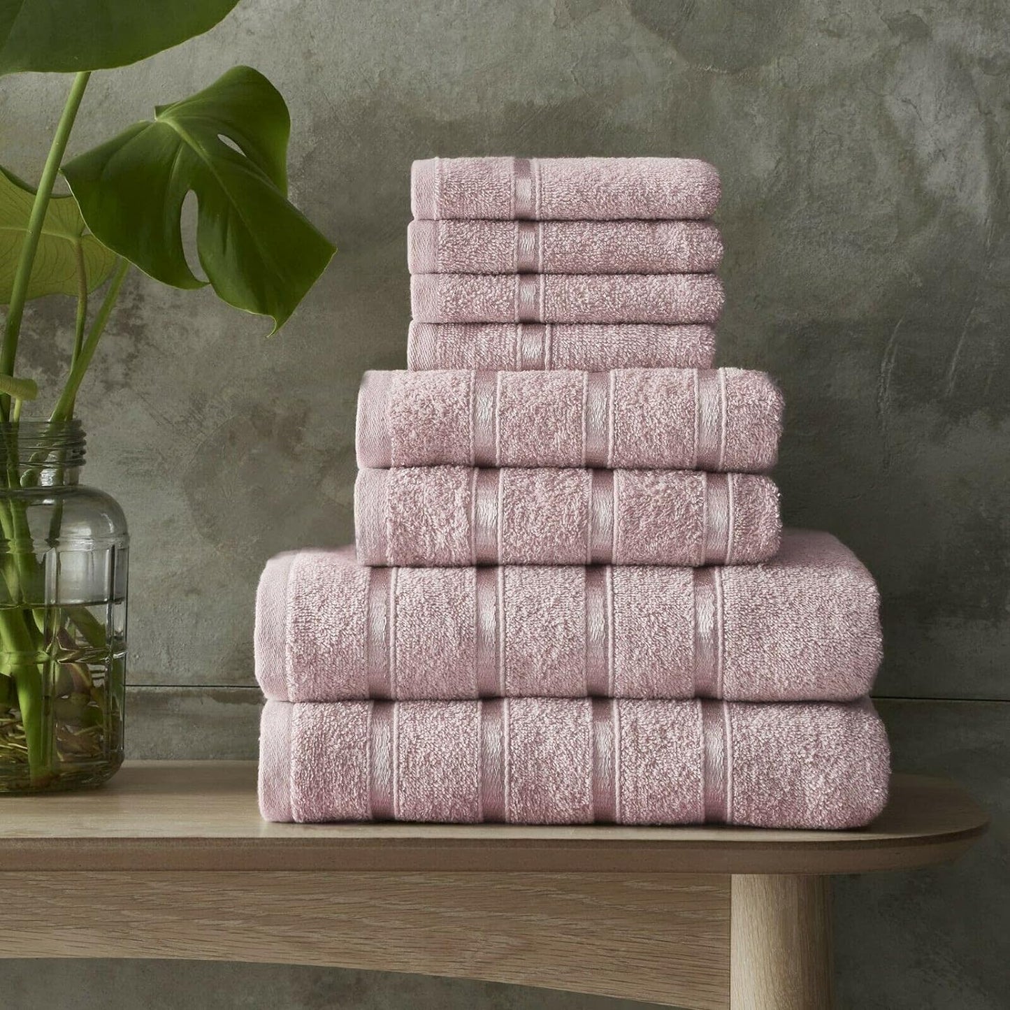 Egyptian Cotton Bath Towels Super Absorbent Quick Dry Extra Soft Hand & Face Towels 8 pcs Bale Set