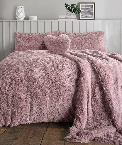 Hug & Snug Duvet Cover Fluffy Fur Fleece Cuddle Warm Quilt Bedding Set All Sizes