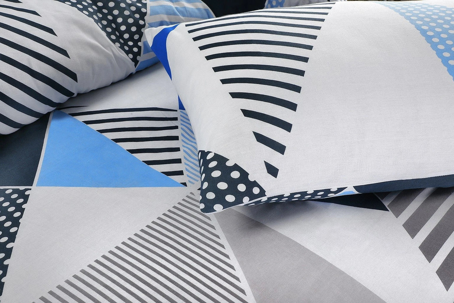 Reversible Brandon Duvet Cover Set – Quilt Bedding with Pillowcases Single Double King SuperKing