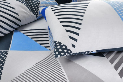 Reversible Brandon Duvet Cover Set – Quilt Bedding with Pillowcases Single Double King SuperKing