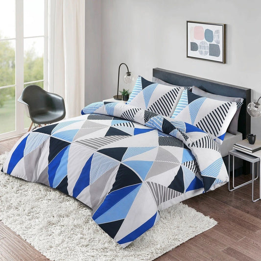 Reversible Brandon Duvet Cover Set – Quilt Bedding with Pillowcases Single Double King SuperKing