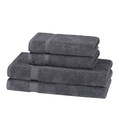 600GSM 4 piece towel bale in Charcoal — modern dark grey luxury cotton set
