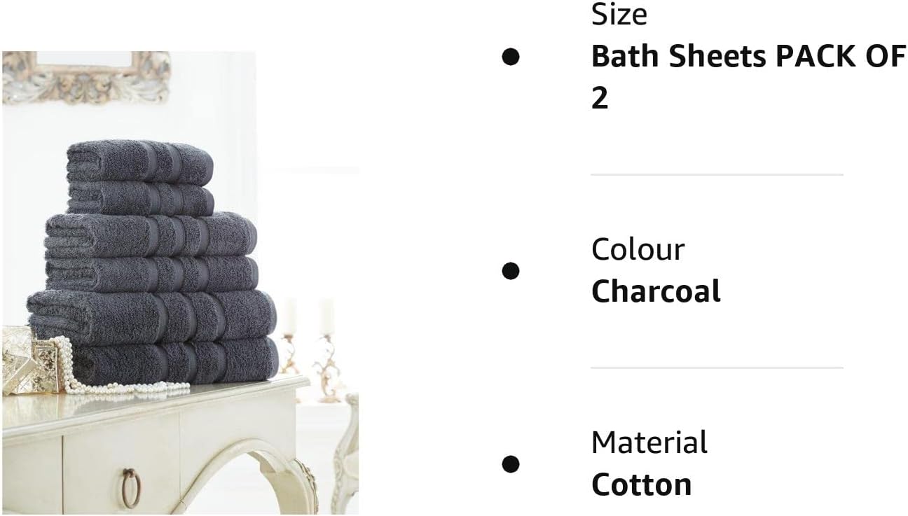 Luxury ZERO TWIST 100% Egyptian Cotton Super Soft 600 GSM Towels Hand Bath Towels Set