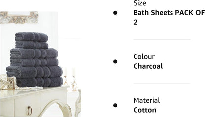 Luxury ZERO TWIST 100% Egyptian Cotton Super Soft 600 GSM Towels Hand Bath Towels Set