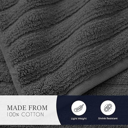 Pack of 2 Jumbo Ribbed Bath Sheet Bathroom Large Bath Towel Highly Absorbent Quick Dry Super Soft 100% Cotton Extra Large Bath Sheets