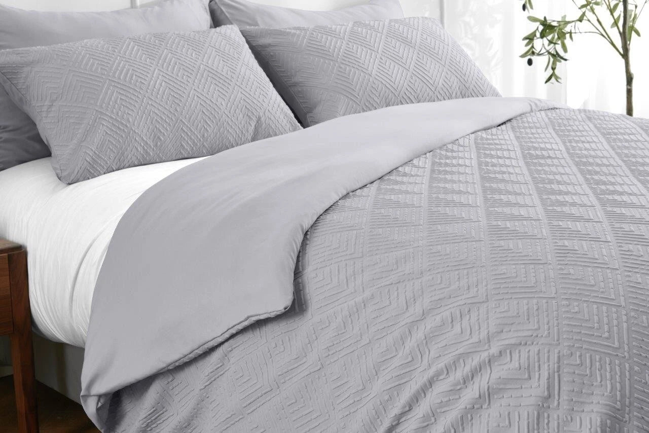 Turo Triangle Luxury Duvet Cover Set & Pillowcase Microfiber Bedding Quilt Single Double King