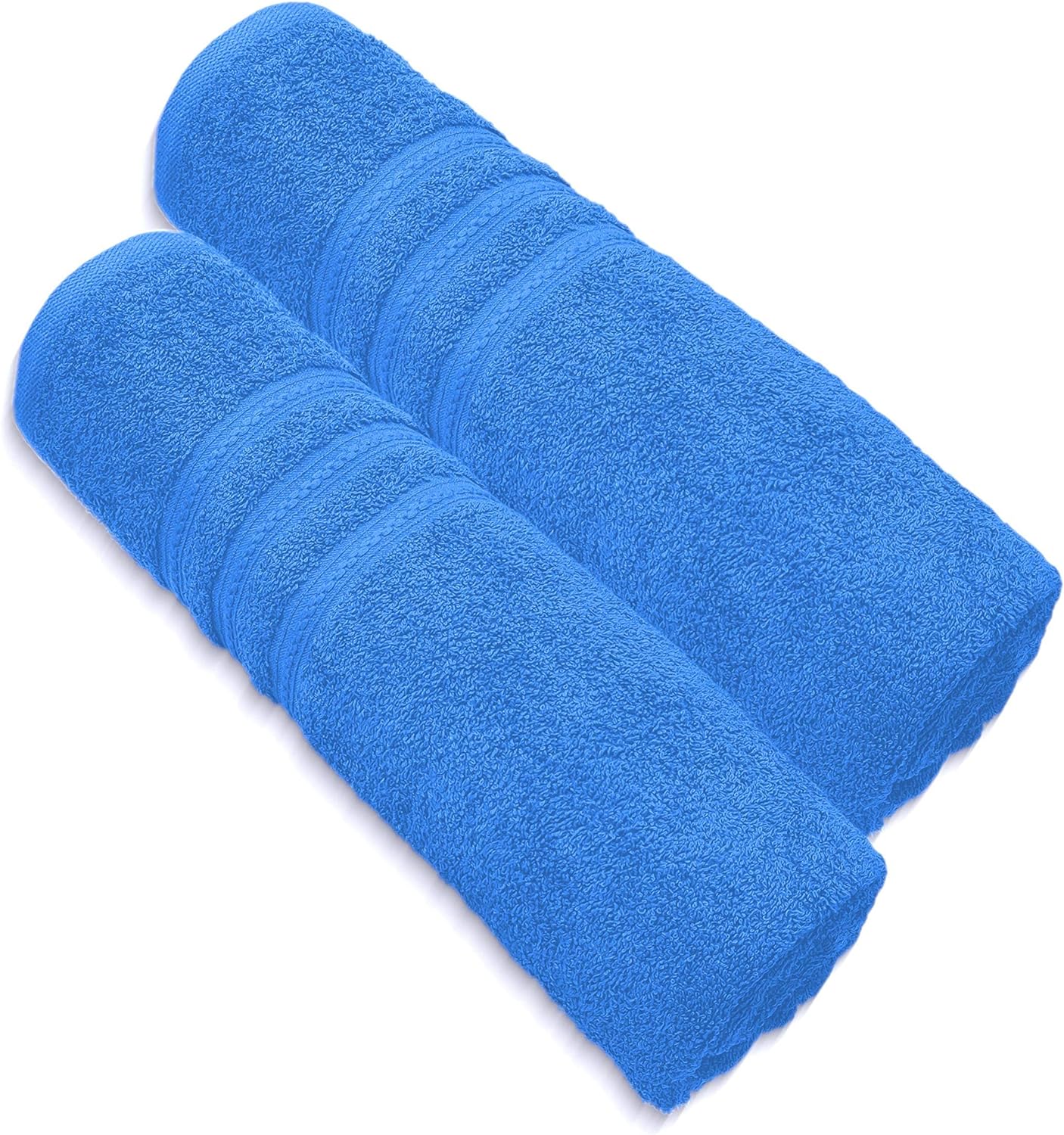 Pack of 2 Extra Large Jumbo Bath Sheets - Beach Towels 100% Cotton  Huge Size (85 x 200 cm)