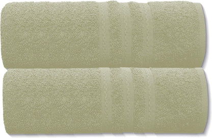 Pack of 2 Extra Large Jumbo Bath Sheets - Beach Towels 100% Cotton  Huge Size (85 x 200 cm)