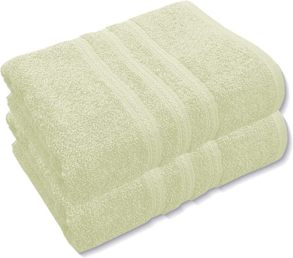 Pack of 2 Extra Large Jumbo Bath Sheets - Beach Towels 100% Cotton  Huge Size (85 x 200 cm)