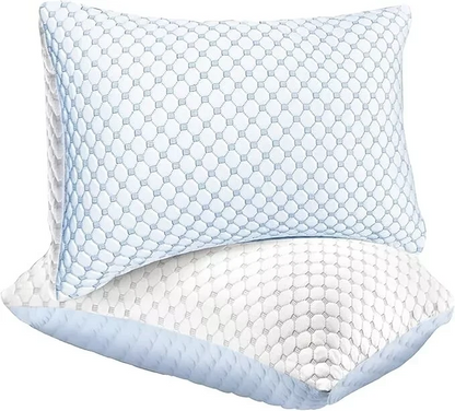 Hotel Quality Luxury Pillow – Soft and Supportive Memory Foam – Lavender Scented for Relaxation – Copper Infused for Freshness – Ice Cool Fabric Keeps You Cool – Breathable, Hypoallergenic, Cooling Pillow for Side and Back Sleepers