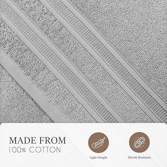 8 Piece Towels Bale Set 100% Cotton 600 GSM Ritz Highly Absorbent & Quick Dry Super Soft Bathroom Towel Sets