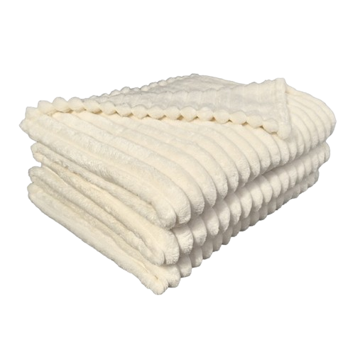 Ribbed Throws Fleece Blanket Chunky Cord Faux Fur Large Size Sofa Bed Corded