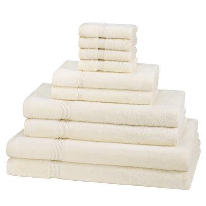 10 Piece 600GSM Cotton Towel Bale Set - Cream